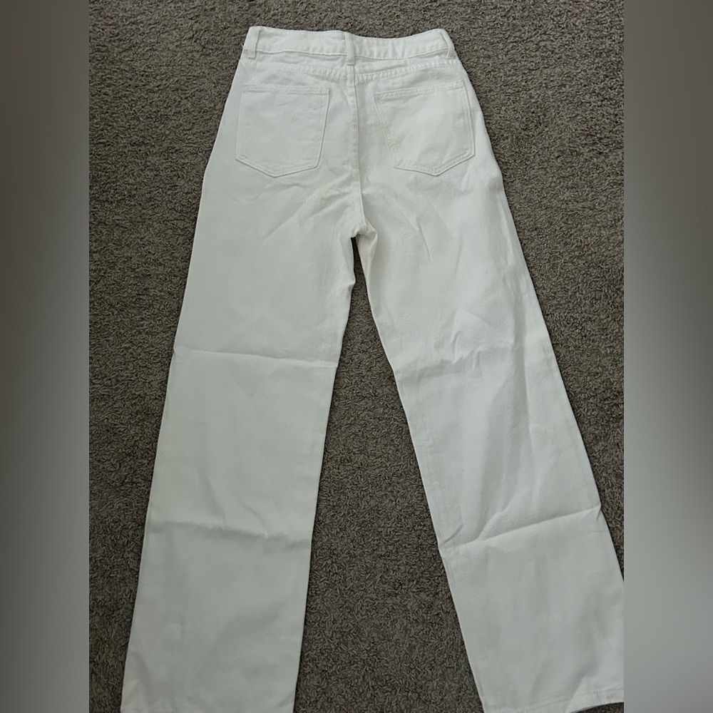 White Wide-Leg Pants - Picture 2 of 3